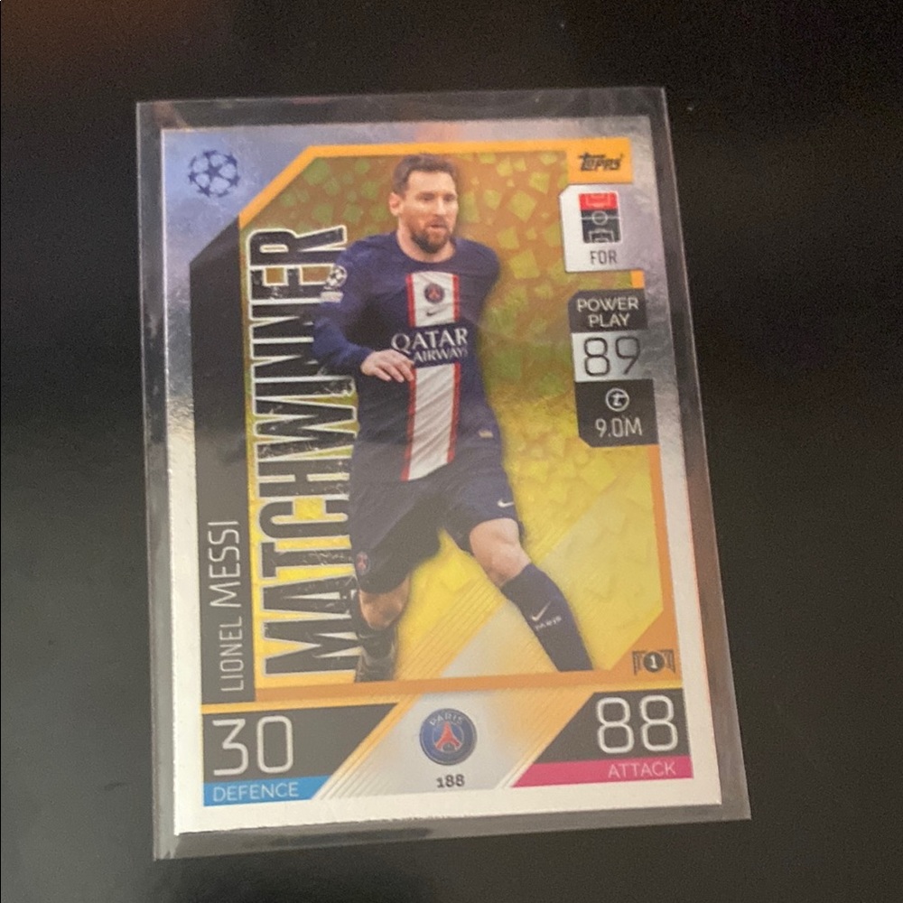 Topps Blue and Yellow Soccer Trading Card Design